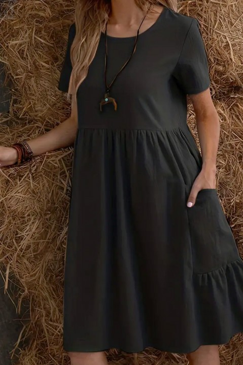 Фустан KOMERFA BLACK, Боја: црна, IVET.MK - Твојата онлајн продавница