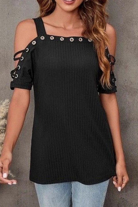 Женска блуза NENTISA, Боја: црна, IVET.MK - Твојата онлајн продавница