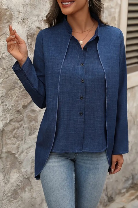 Женска кошула DENIMFA, Боја: тексасна, IVET.MK - Твојата онлајн продавница