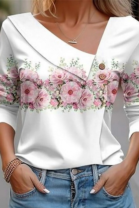 Женска блуза ROZONLA, Боја: бела, IVET.MK - Твојата онлајн продавница