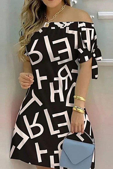 Фустан FIMERDA, Боја: црна и бела, IVET.MK - Твојата онлајн продавница