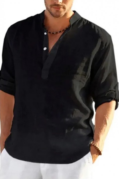 Машка кошула RENFILDO BLACK, Боја: црна, IVET.MK - Твојата онлајн продавница