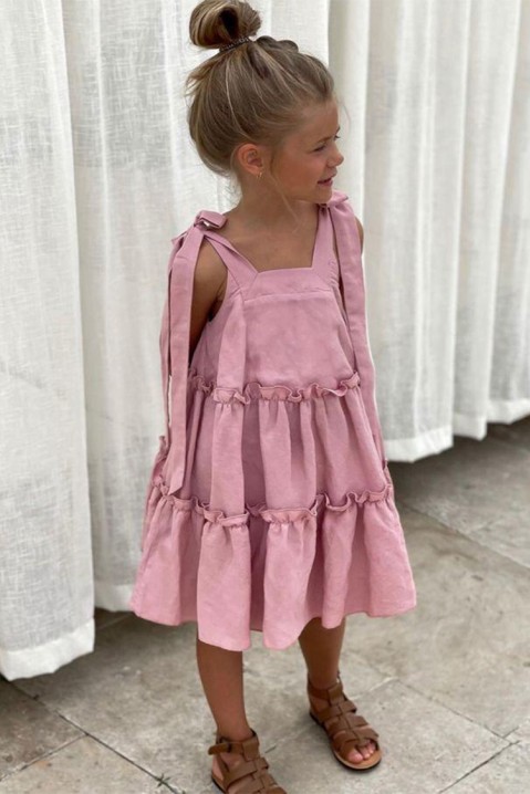 Детски фустан SONSILDA PINK, Боја: розова, IVET.MK - Твојата онлајн продавница