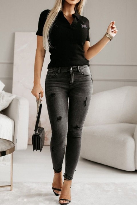 Женска блуза MONTALSA BLACK, Боја: црна, IVET.MK - Твојата онлајн продавница