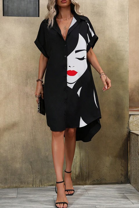 Фустан TIROLFA, Боја: црна, IVET.MK - Твојата онлајн продавница