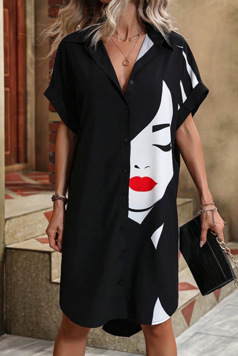Фустан TIROLFA, Боја: црна, IVET.MK - Твојата онлајн продавница