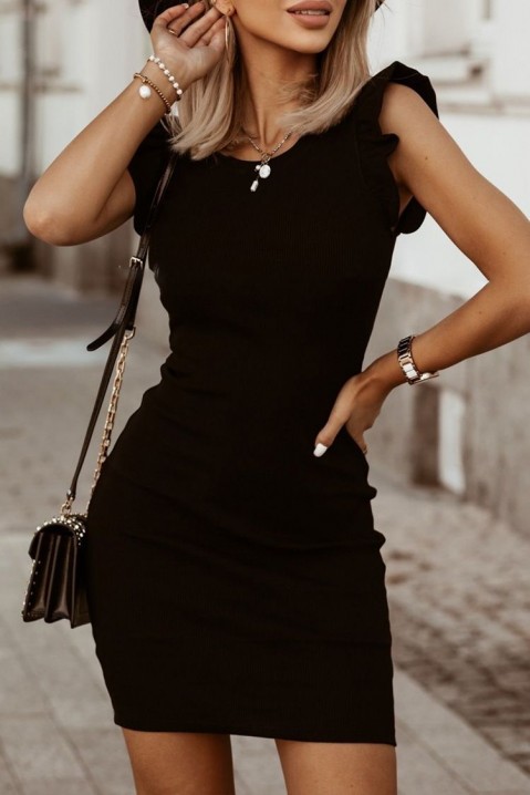 Фустан ROTINSA BLACK, Боја: црна, IVET.MK - Твојата онлајн продавница