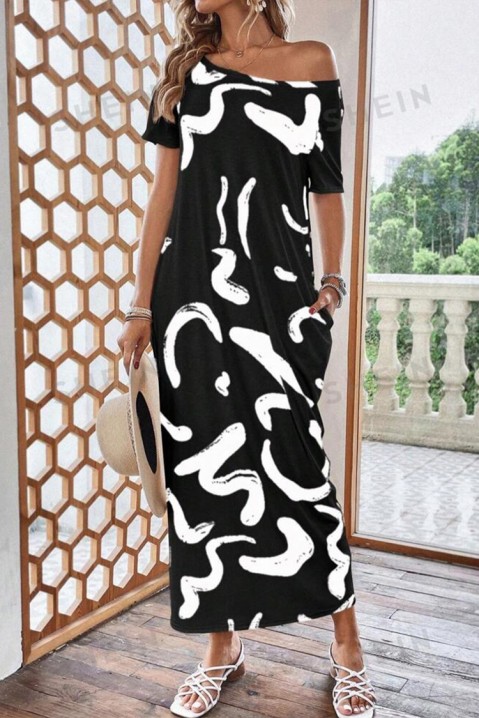 Фустан BLUPERDA, Боја: црна и бела, IVET.MK - Твојата онлајн продавница