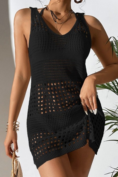 Фустан за плажа DELFORMA BLACK, Боја: црна, IVET.MK - Твојата онлајн продавница