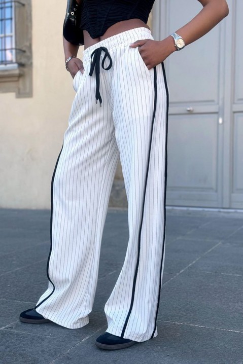 Панталони LAROLSA, Боја: црна и бела, IVET.MK - Твојата онлајн продавница