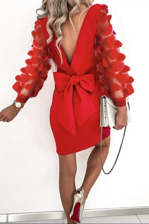 Фустан PIESELMA, Боја: црвена, IVET.MK - Твојата онлајн продавница