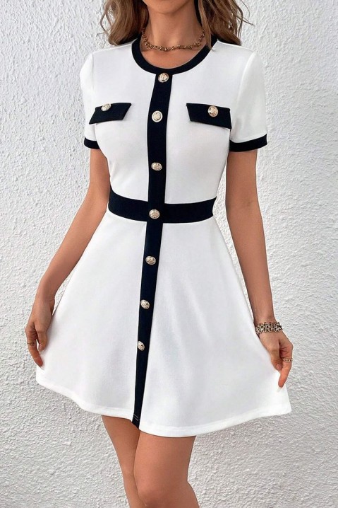 Фустан LERTADA WHITE, Боја: бела, IVET.MK - Твојата онлајн продавница