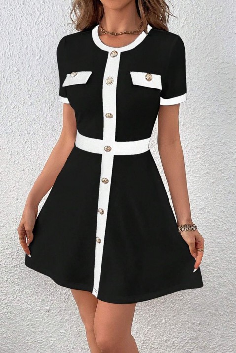 Фустан LERTADA BLACK, Боја: црна, IVET.MK - Твојата онлајн продавница