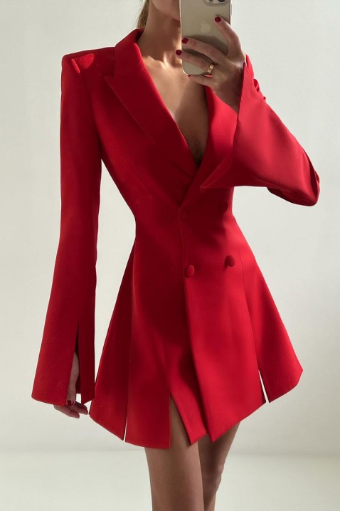 Фустан - блејзер MELFORDA RED, Боја: црвена, IVET.MK - Твојата онлајн продавница