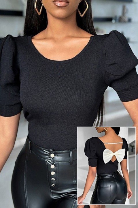 Женска блуза POLTINA, Боја: црна, IVET.MK - Твојата онлајн продавница