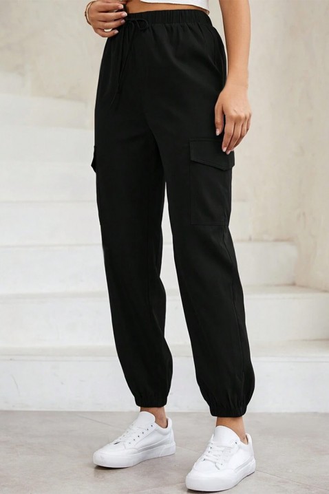 Панталони FIOLPENA BLACK, Боја: црна, IVET.MK - Твојата онлајн продавница