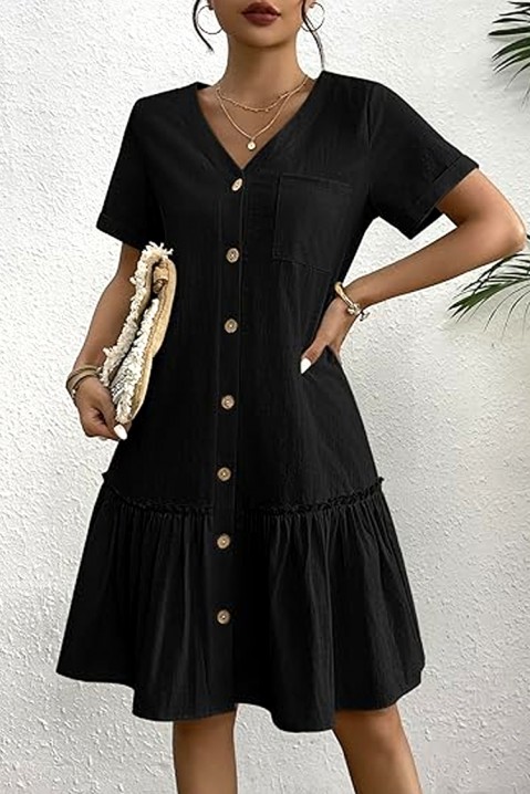 Фустан GARMOLDA BLACK, Боја: црна, IVET.MK - Твојата онлајн продавница