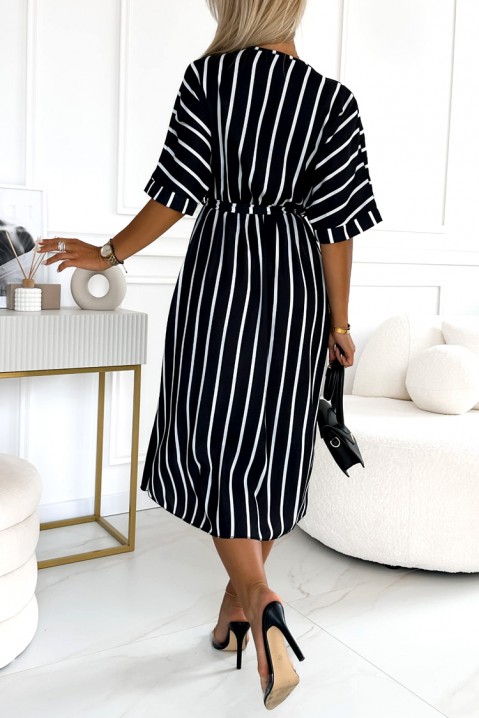 Фустан ASIMERDA, Боја: црна и бела, IVET.MK - Твојата онлајн продавница