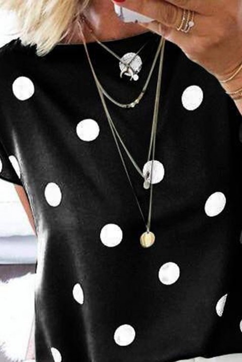 Женска блуза DERMOFA BLACK, Боја: црна и бела, IVET.MK - Твојата онлајн продавница