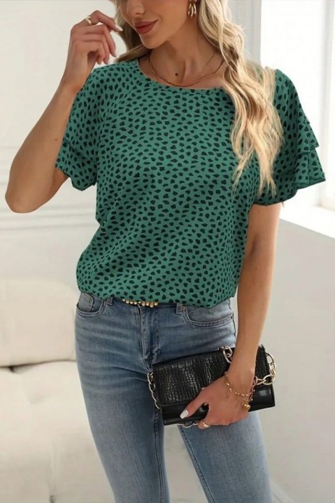 Женска блуза PIOLFEDA GREEN, Боја: зелена, IVET.MK - Твојата онлајн продавница