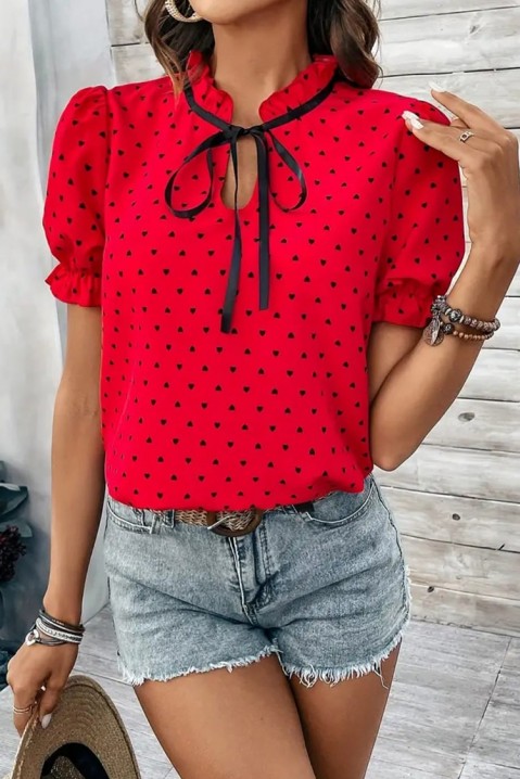 Женска блуза FEDEROLZA, Боја: црвена, IVET.MK - Твојата онлајн продавница