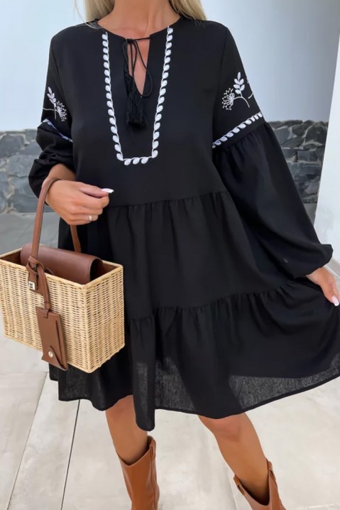 Фустан ZIODEFA BLACK, Боја: црна, IVET.MK - Твојата онлајн продавница