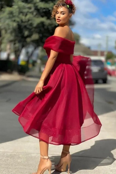 Фустан PIOLFENA RED, Боја: црвена, IVET.MK - Твојата онлајн продавница
