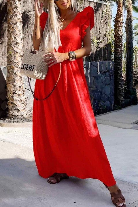 Фустан TIMORZA RED, Боја: црвена, IVET.MK - Твојата онлајн продавница