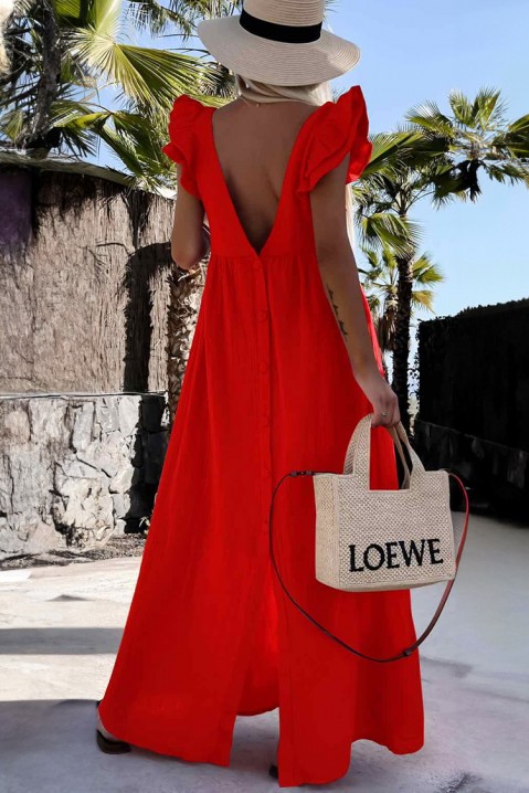 Фустан TIMORZA RED, Боја: црвена, IVET.MK - Твојата онлајн продавница