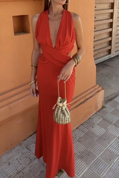 Фустан LONFELA RED, Боја: црвена, IVET.MK - Твојата онлајн продавница