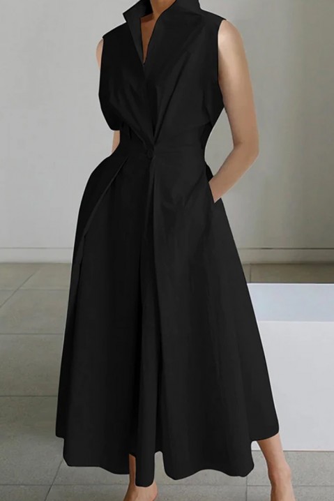 Фустан VENIOFA BLACK, Боја: црна, IVET.MK - Твојата онлајн продавница