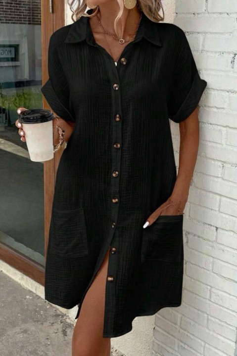 Фустан SEOMELA, Боја: црна, IVET.MK - Твојата онлајн продавница