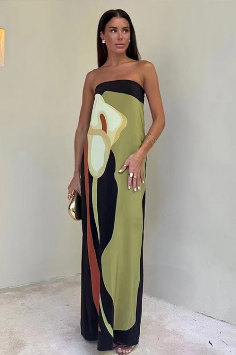 Фустан DROMELJA, Боја: зелена, IVET.MK - Твојата онлајн продавница
