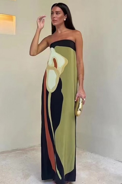 Фустан DROMELJA, Боја: зелена, IVET.MK - Твојата онлајн продавница