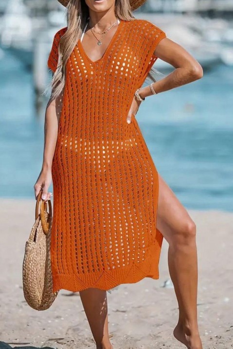 Фустан за плажа ROMZELDA ORANGE, Боја: портокалова, IVET.MK - Твојата онлајн продавница