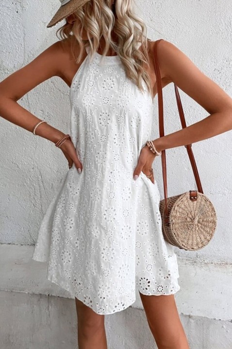 Фустан TIOMESA, Боја: бела, IVET.MK - Твојата онлајн продавница