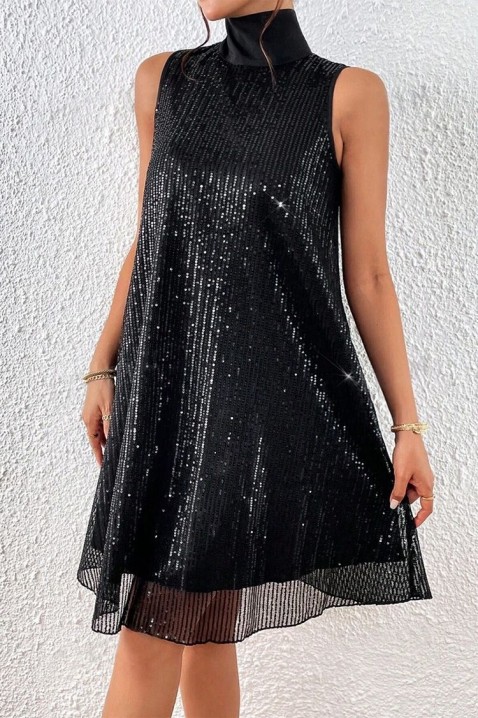 Фустан FLOPESIMA BLACK, Боја: црна, IVET.MK - Твојата онлајн продавница