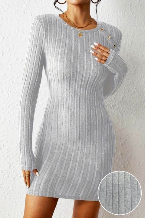 Фустан ROBATINA LIGHT GREY, Боја: светлосива, IVET.MK - Твојата онлајн продавница