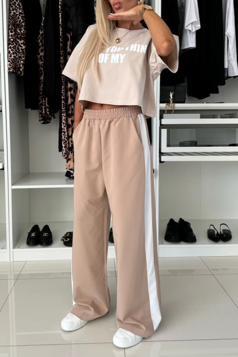 Панталони FALTITA BEIGE, Боја: беж, IVET.MK - Твојата онлајн продавница