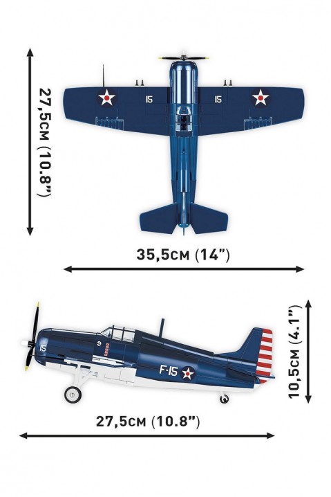 Конструктор Cobi авион Grumman F4F Wildcat - 375 парчињаIVET.MK - Твојата онлајн продавница