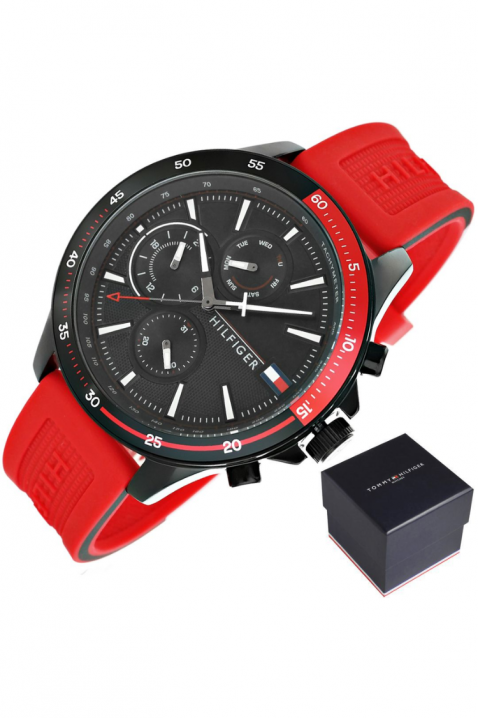 Машки часовник Tommy Hilfiger 1791722, Боја: црвена, IVET.MK - Твојата онлајн продавница