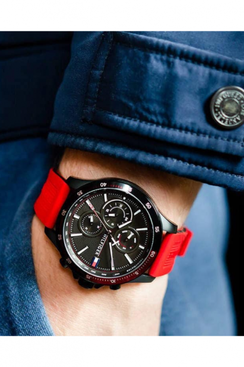 Машки часовник Tommy Hilfiger 1791722, Боја: црвена, IVET.MK - Твојата онлајн продавница