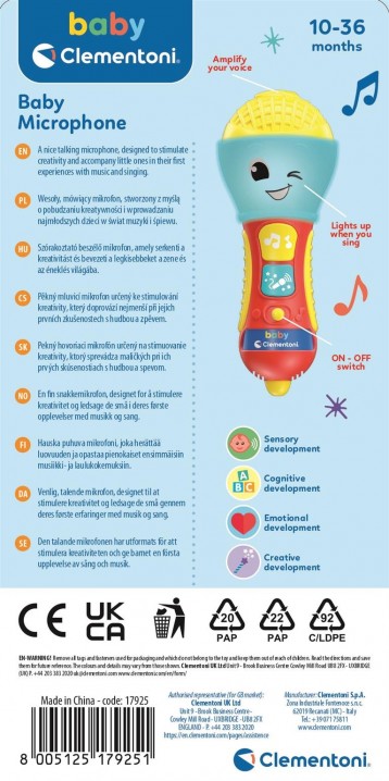 Музички Микрофон | Baby ClementoniIVET.MK - Твојата онлајн продавница