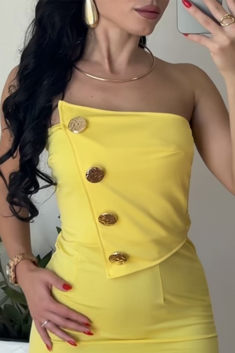 Фустан NOIDEFA YELLOW, Боја: жолта, IVET.MK - Твојата онлајн продавница