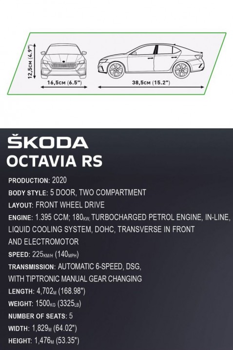 Конструктор Cobi автомобил Skoda Octavia - 2405 парчињаIVET.MK - Твојата онлајн продавница