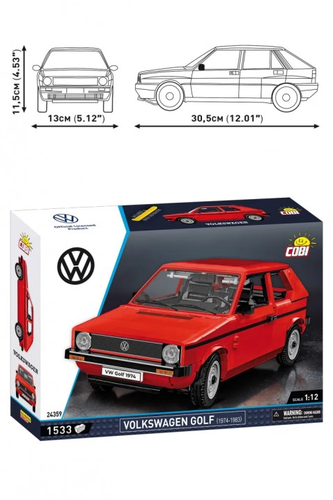 Конструктор Cobi автомобил Volkswagen Golf - 1533 парчињаIVET.MK - Твојата онлајн продавница