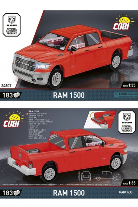 Конструктор Cobi пикап RAM 1500 - 183 парчињаIVET.MK - Твојата онлајн продавница