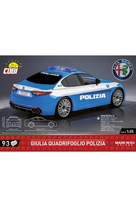 Конструктор Cobi автомобил Alfa Romeo Giulia Quadrifoglio - 93 парчињаIVET.MK - Твојата онлајн продавница