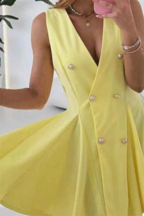 Фустан AGARSENA YELLOW, Боја: жолта, IVET.MK - Твојата онлајн продавница