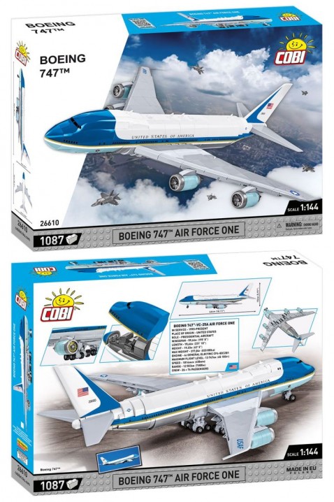 Конструктор Cobi авион Boeing 747 Air Force One - делови 1087IVET.MK - Твојата онлајн продавница